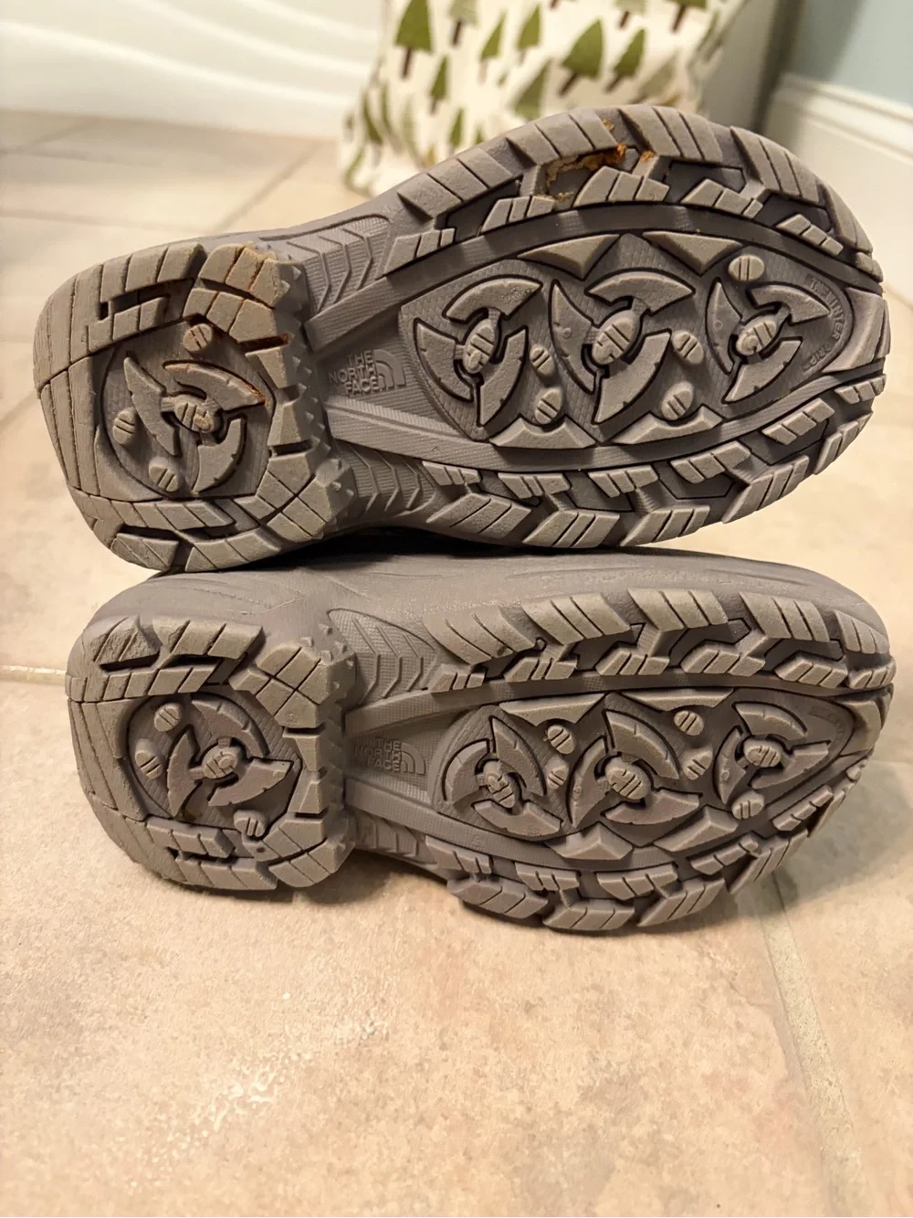 The North Face Kids Mint and Gray Snow Boots